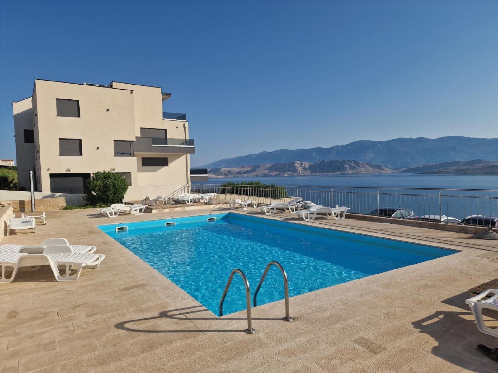 Studio Apartma Pag Blue Ocean 1 With Sea View Pag Town Exterior photo